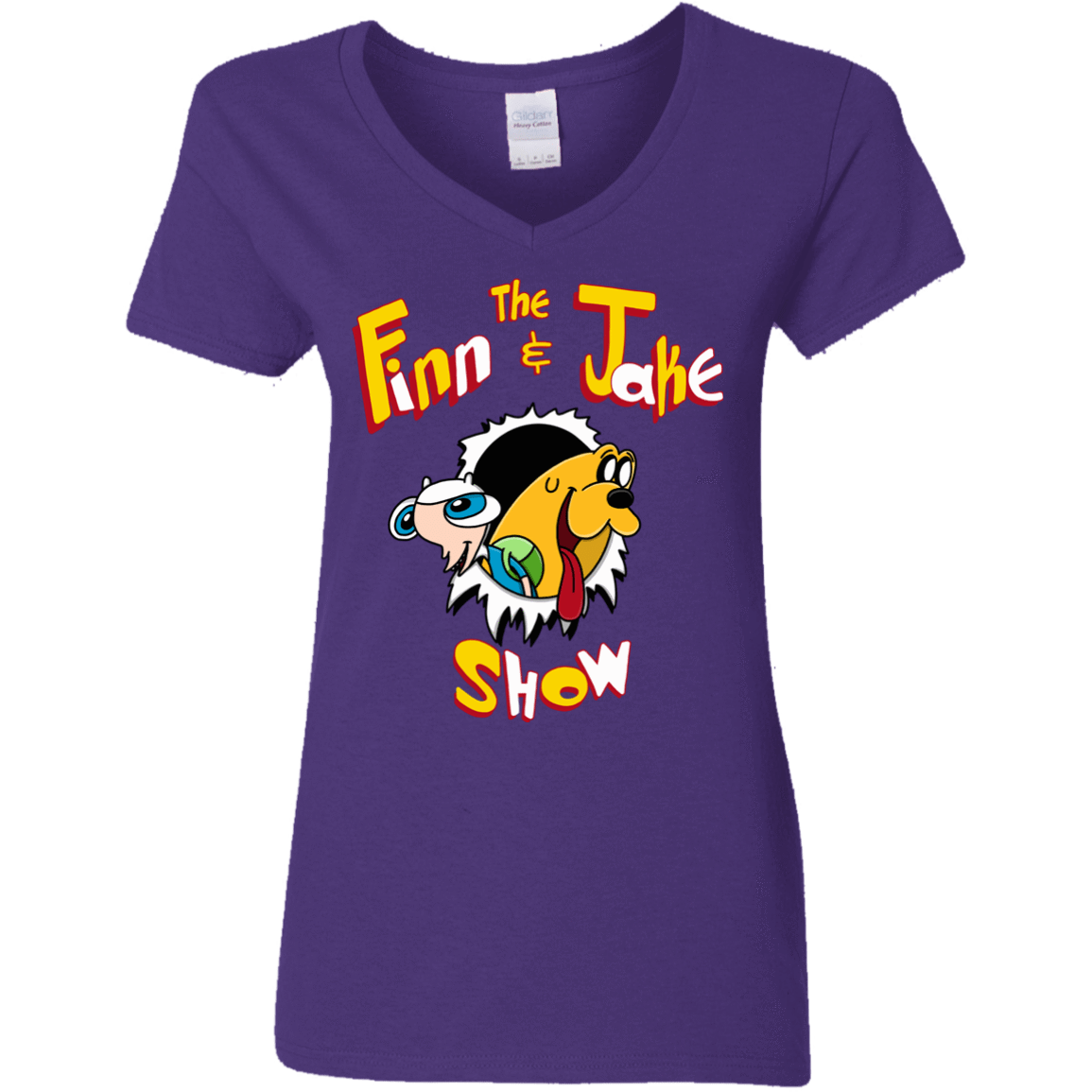 T-Shirts Purple / S The Finn and Jake Show Women's V-Neck T-Shirt