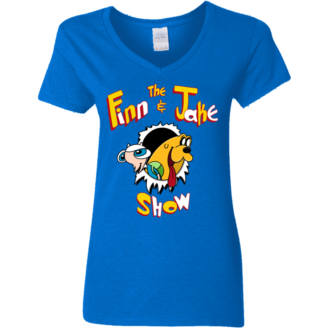 T-Shirts Royal / S The Finn and Jake Show Women's V-Neck T-Shirt