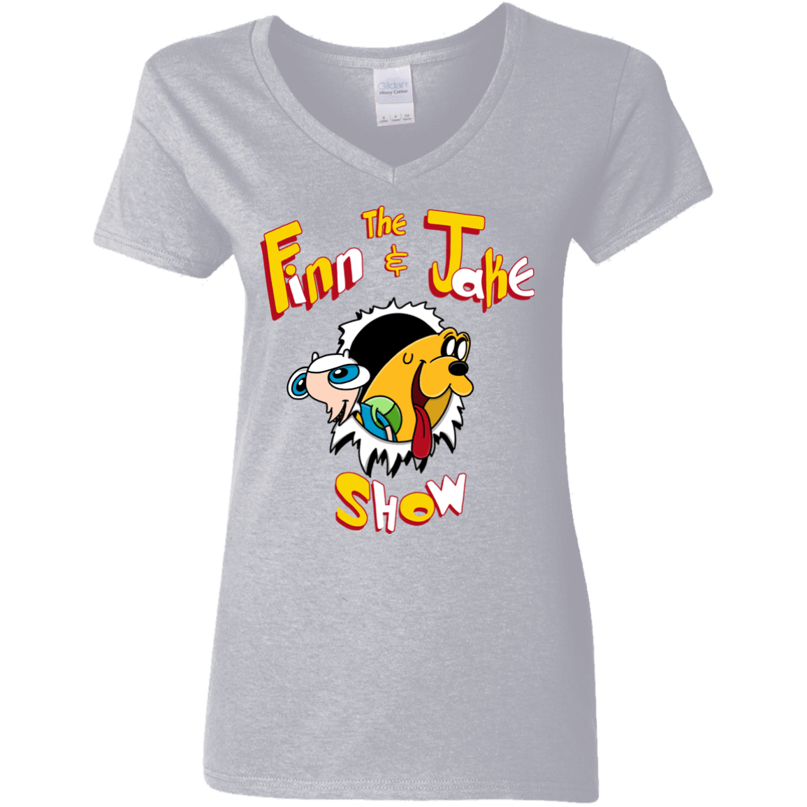 T-Shirts Sport Grey / S The Finn and Jake Show Women's V-Neck T-Shirt