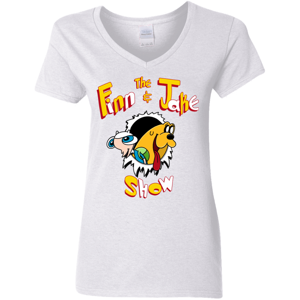 T-Shirts White / S The Finn and Jake Show Women's V-Neck T-Shirt