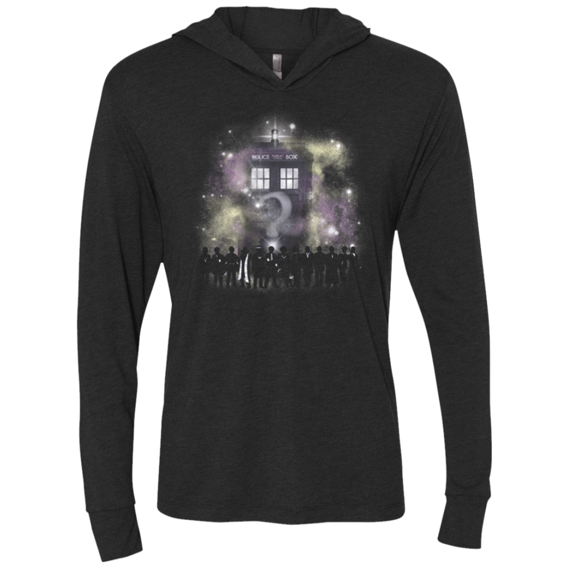 T-Shirts Vintage Black / X-Small THE FIRST QUESTION Triblend Long Sleeve Hoodie Tee