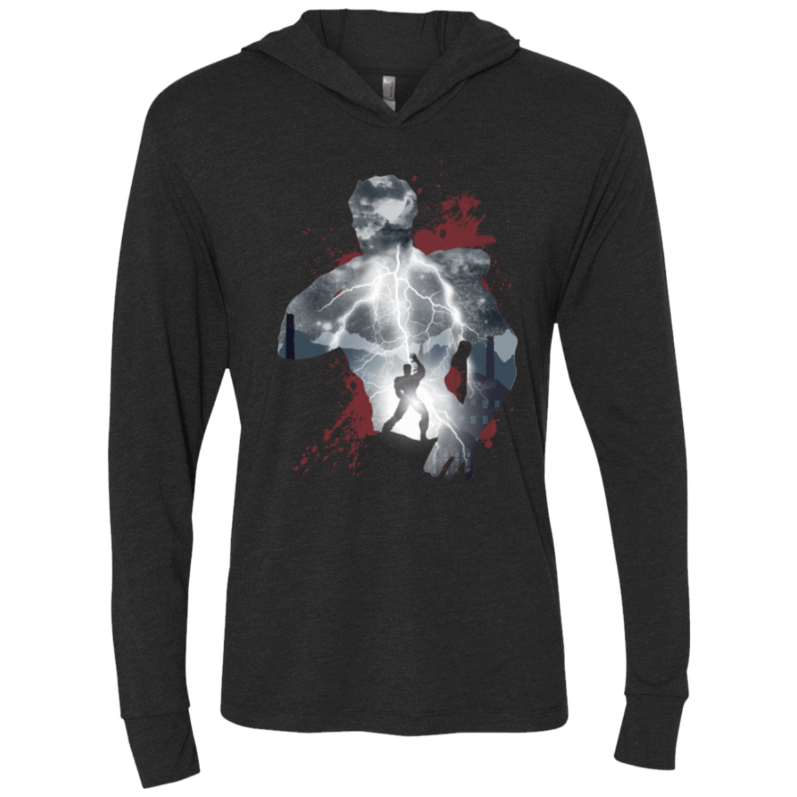 T-Shirts Vintage Black / X-Small The Fist Triblend Long Sleeve Hoodie Tee