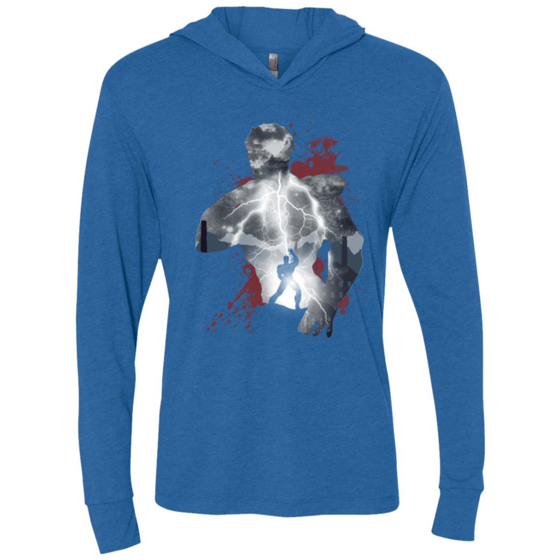 T-Shirts Vintage Royal / X-Small The Fist Triblend Long Sleeve Hoodie Tee