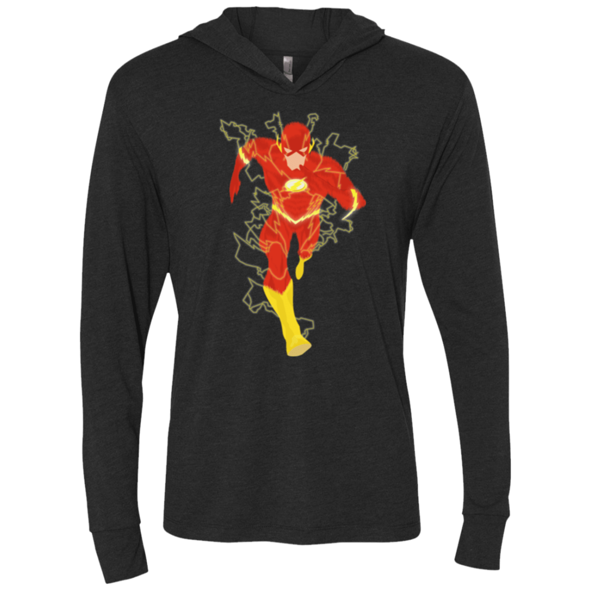 T-Shirts Vintage Black / X-Small The Flash Triblend Long Sleeve Hoodie Tee