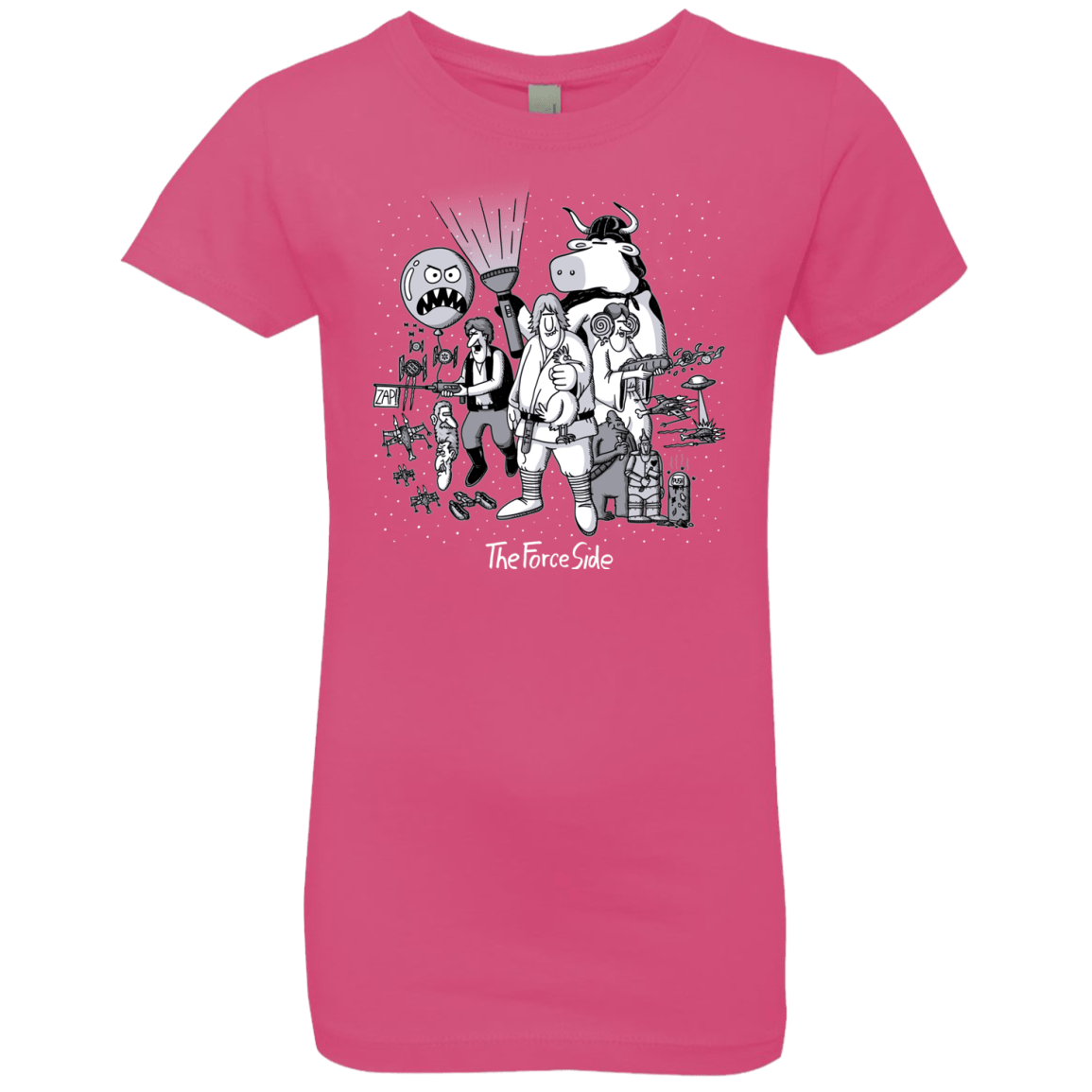 T-Shirts Hot Pink / YXS The Force Side Girls Premium T-Shirt