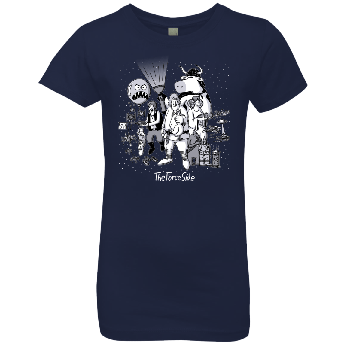 T-Shirts Midnight Navy / YXS The Force Side Girls Premium T-Shirt