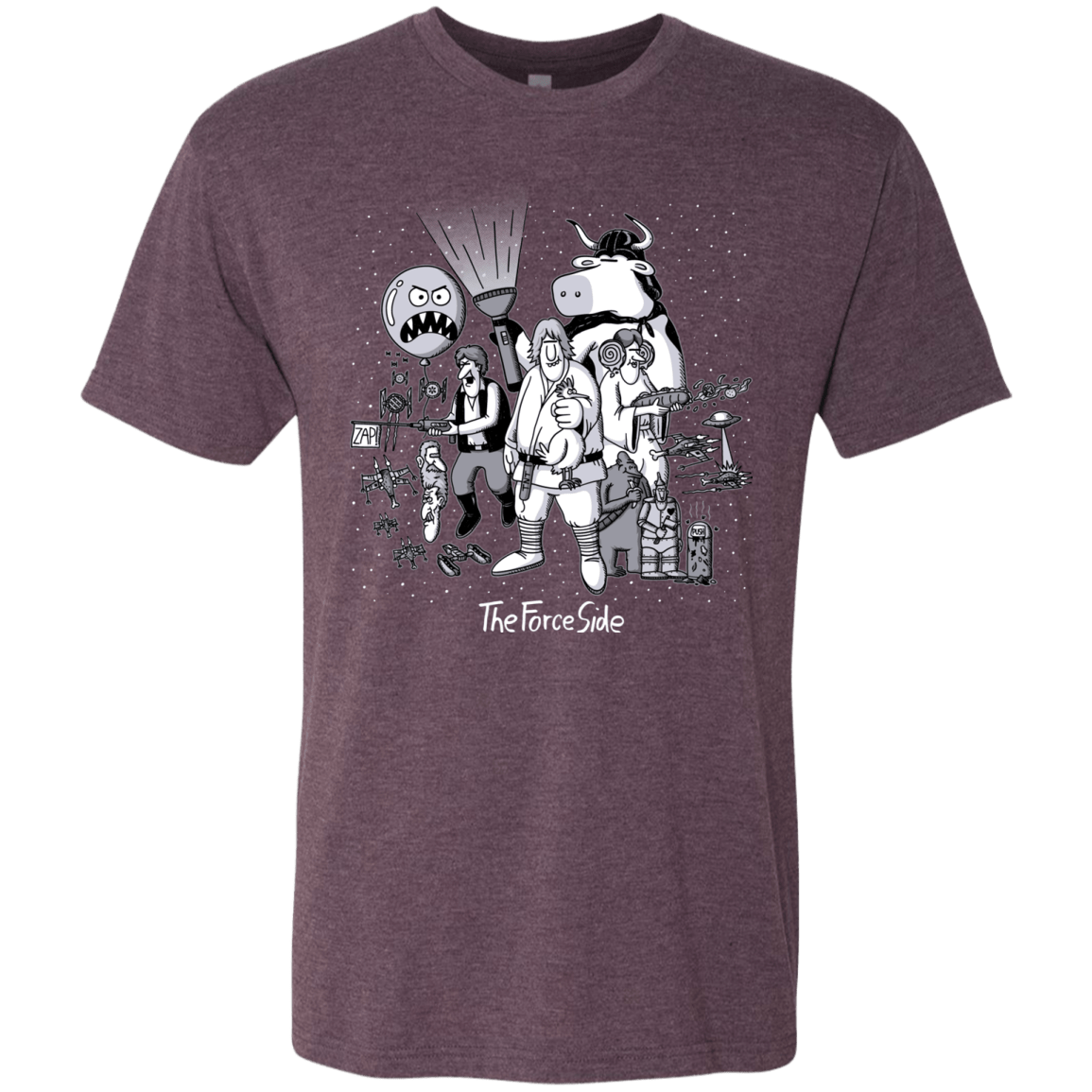 T-Shirts Vintage Purple / Small The Force Side Men's Triblend T-Shirt