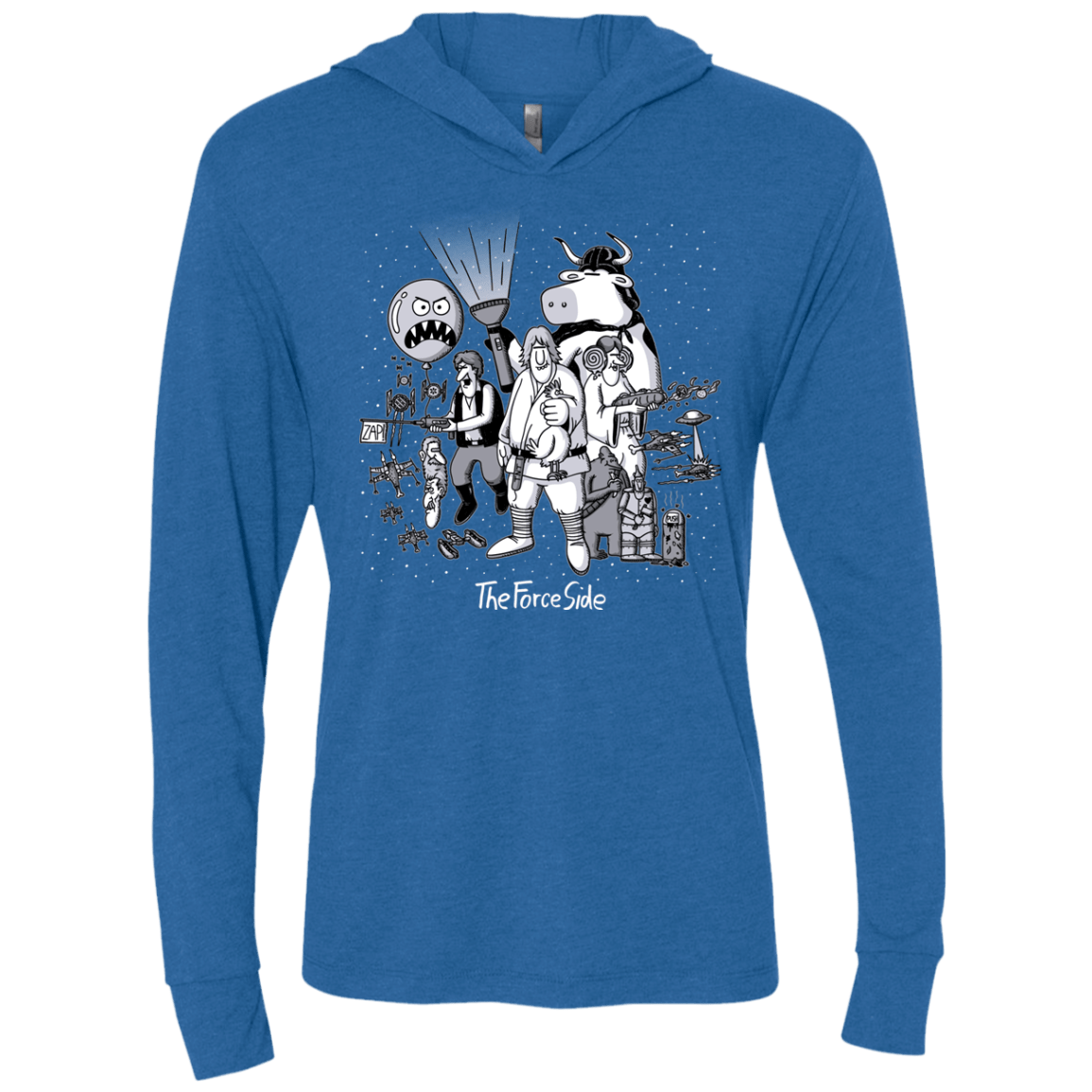 T-Shirts Vintage Royal / X-Small The Force Side Triblend Long Sleeve Hoodie Tee
