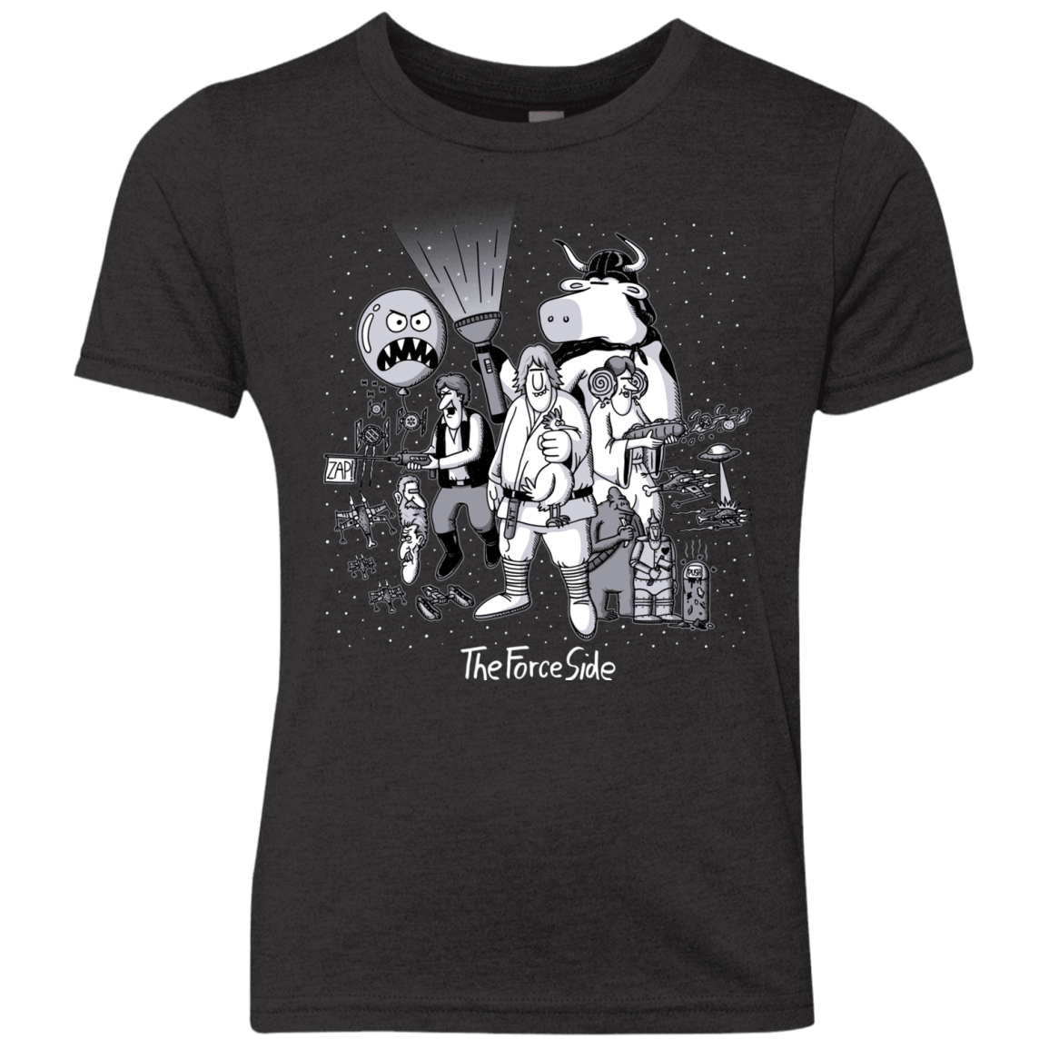 T-Shirts Vintage Black / YXS The Force Side Youth Triblend T-Shirt
