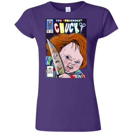 T-Shirts Purple / S The Friendly Chucky Junior Slimmer-Fit T-Shirt