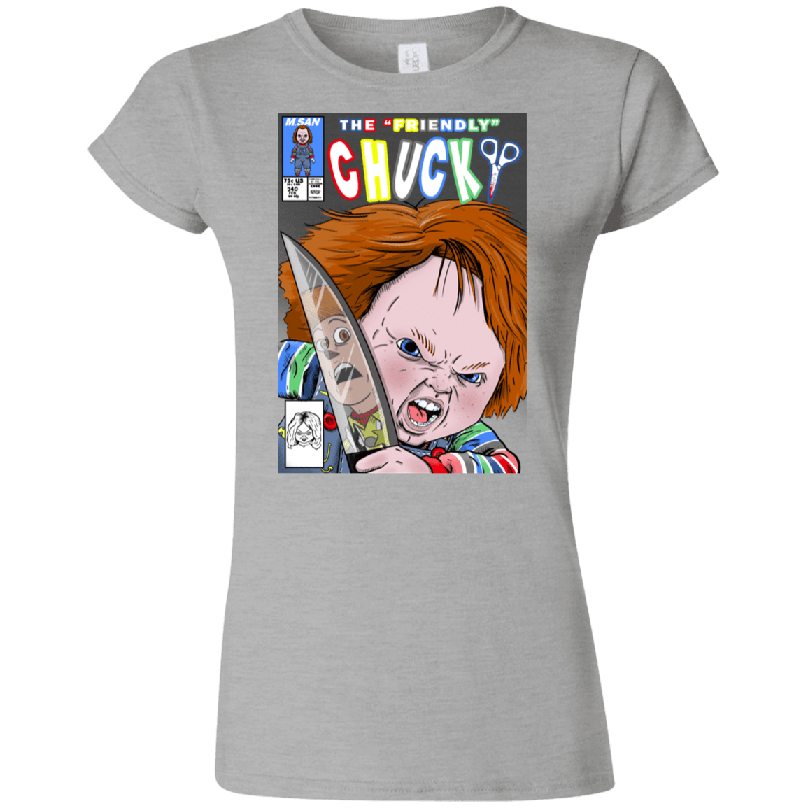 T-Shirts Sport Grey / S The Friendly Chucky Junior Slimmer-Fit T-Shirt