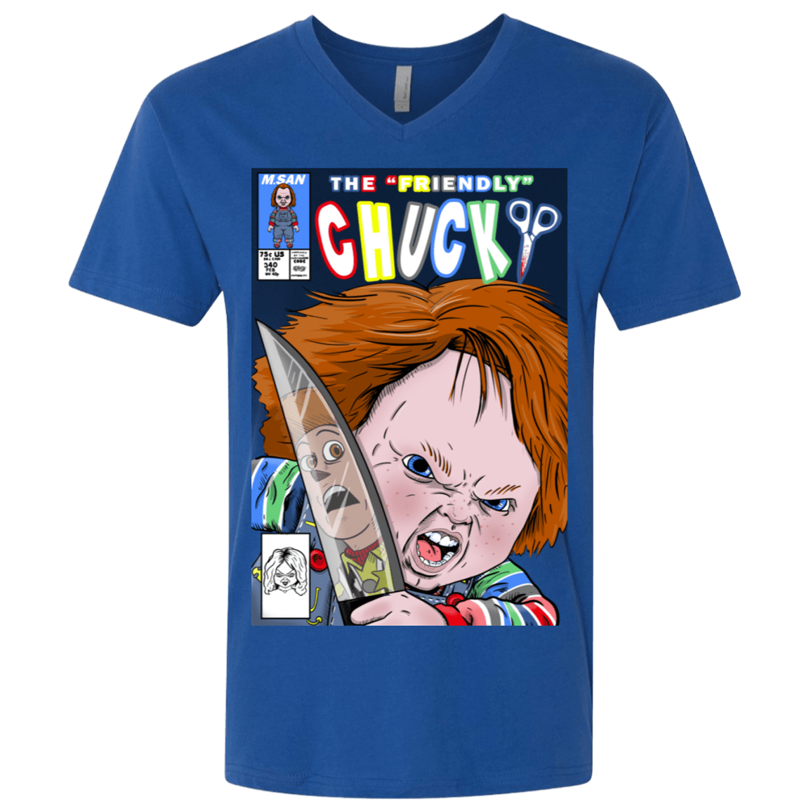 T-Shirts Royal / X-Small The Friendly Chucky Men's Premium V-Neck