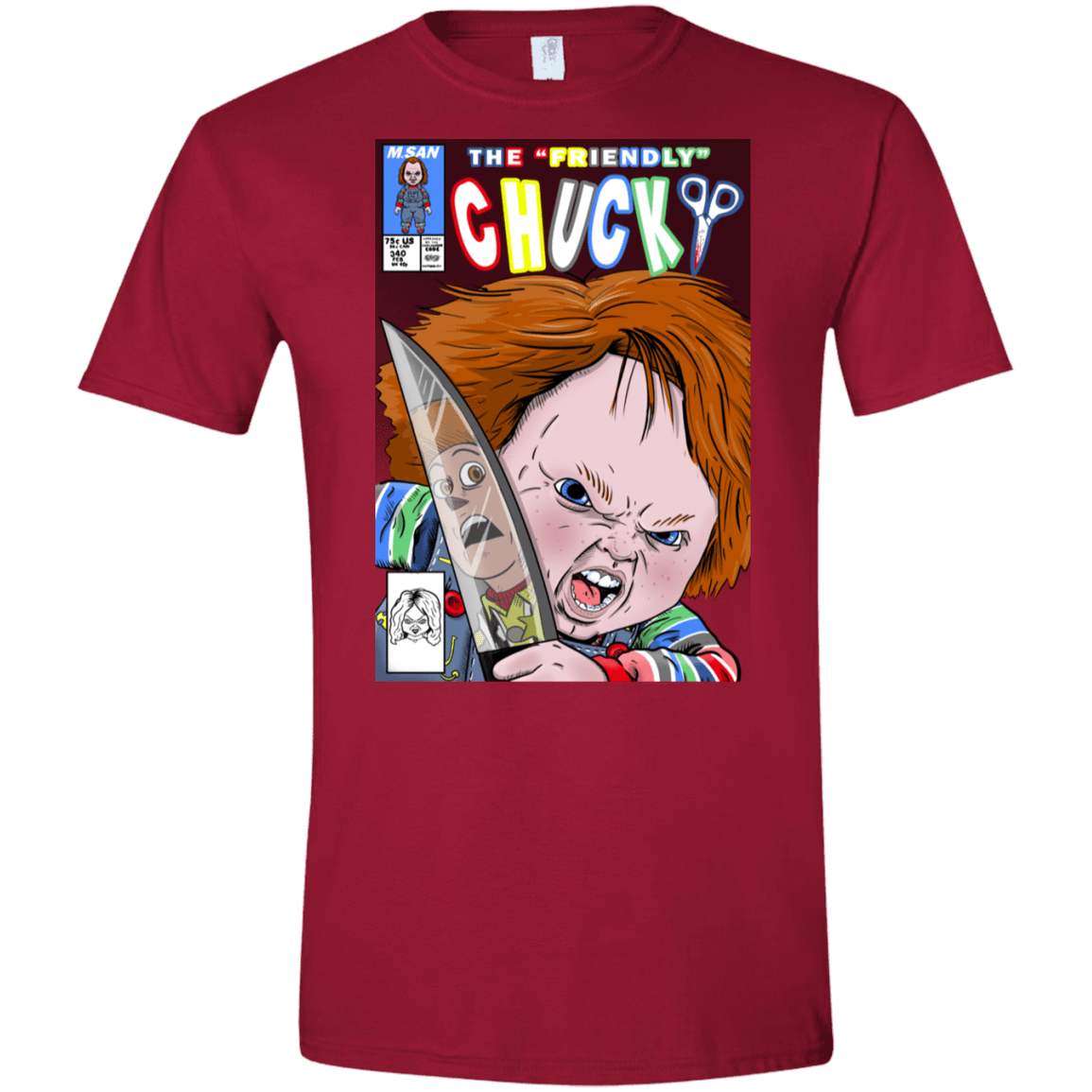 T-Shirts Cardinal Red / S The Friendly Chucky Men's Semi-Fitted Softstyle