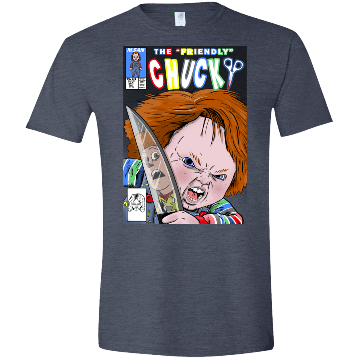 T-Shirts Heather Navy / S The Friendly Chucky Men's Semi-Fitted Softstyle