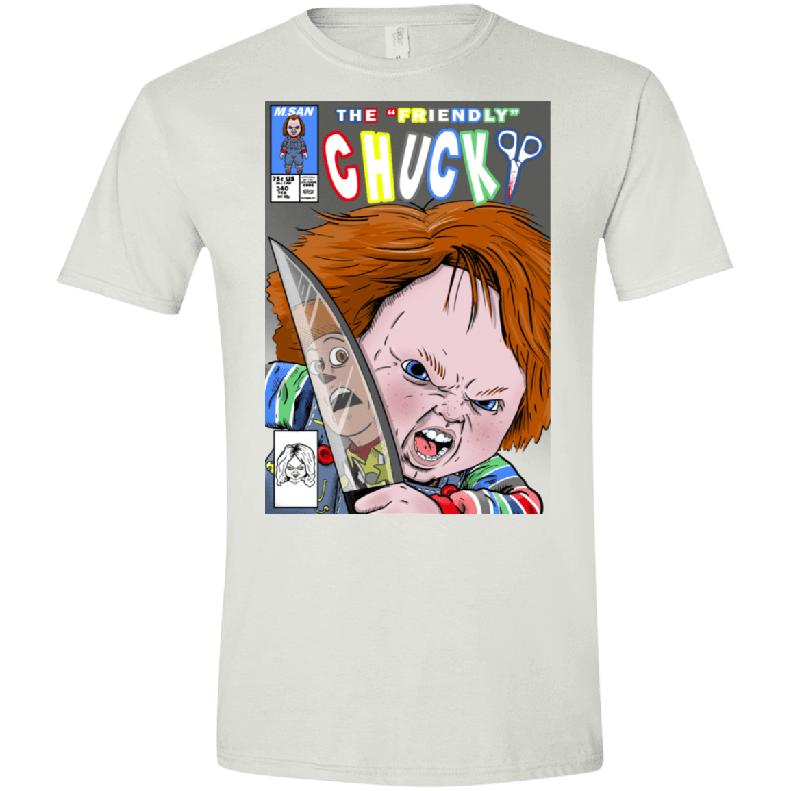 T-Shirts White / X-Small The Friendly Chucky Men's Semi-Fitted Softstyle
