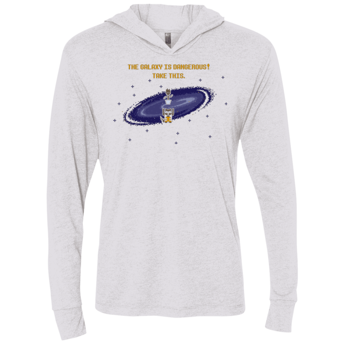 T-Shirts Heather White / X-Small The Galaxy is Dangerous Triblend Long Sleeve Hoodie Tee