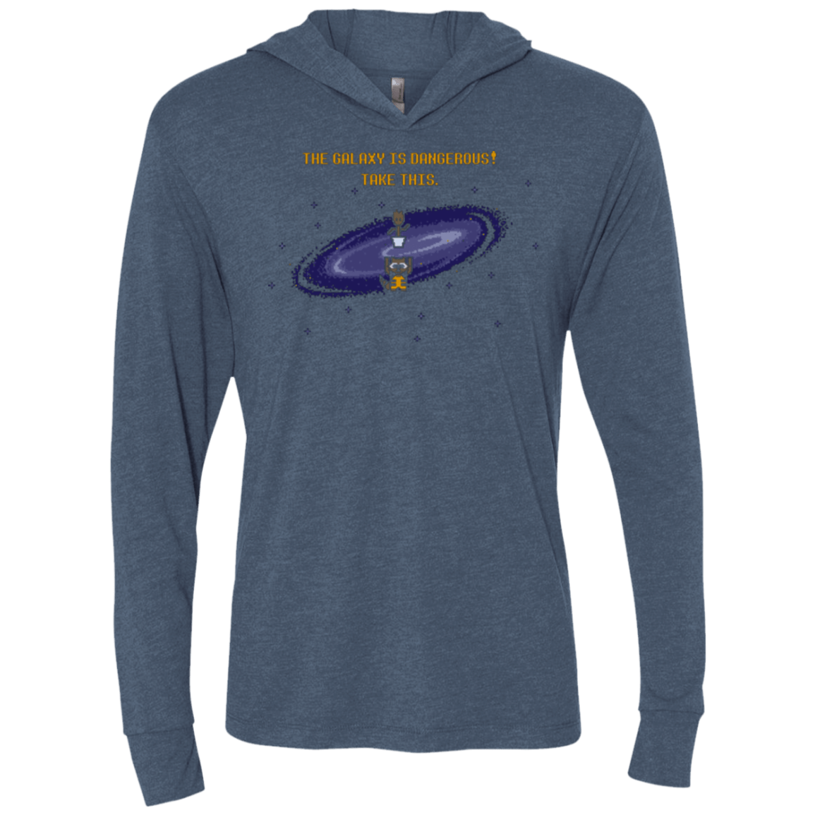T-Shirts Indigo / X-Small The Galaxy is Dangerous Triblend Long Sleeve Hoodie Tee