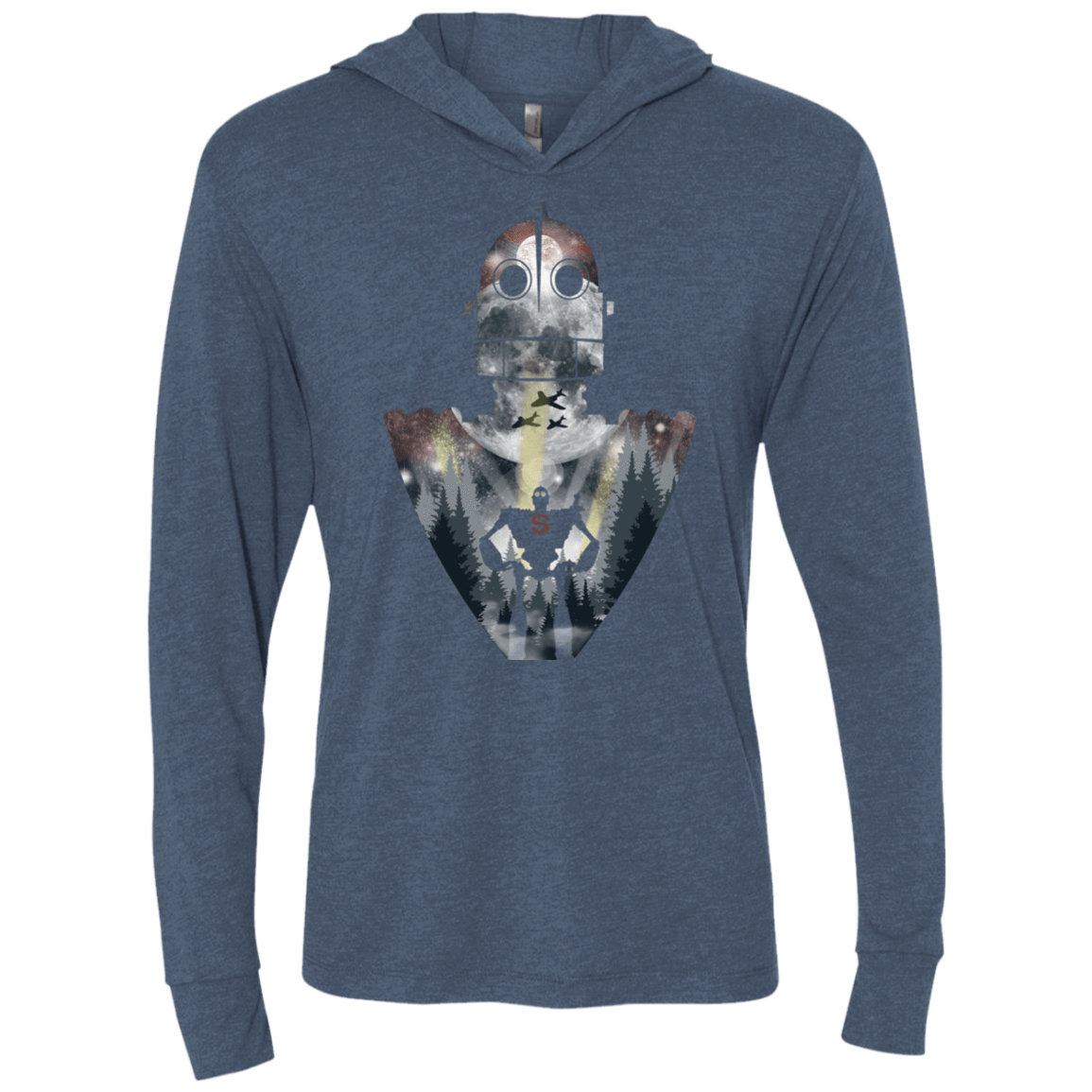 T-Shirts Indigo / X-Small The Giant Triblend Long Sleeve Hoodie Tee