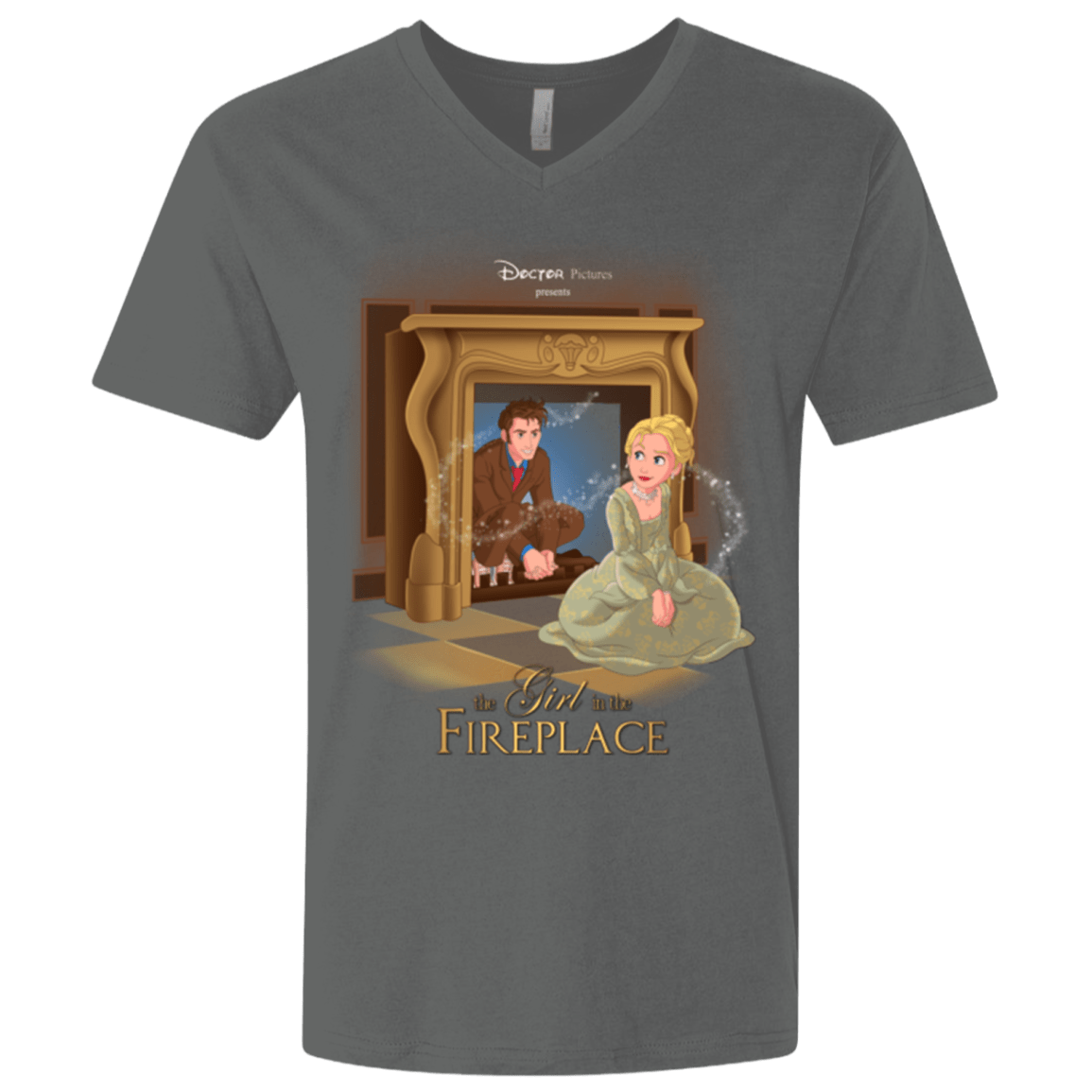 T-Shirts Heavy Metal / X-Small The Girl In The Fireplace Men's Premium V-Neck