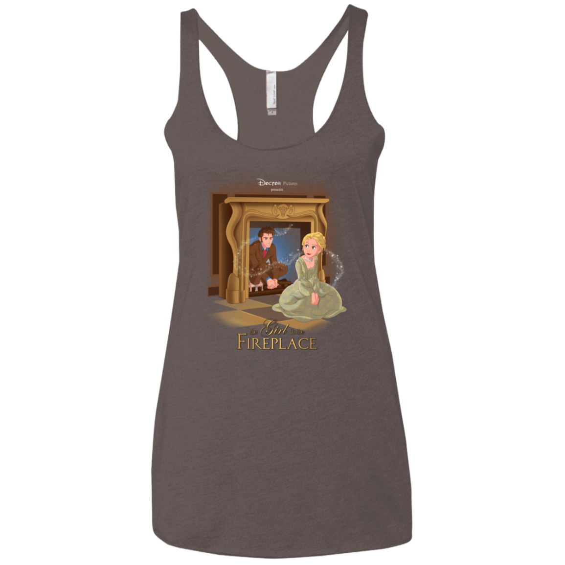 T-Shirts Macchiato / X-Small The Girl In The Fireplace Women's Triblend Racerback Tank