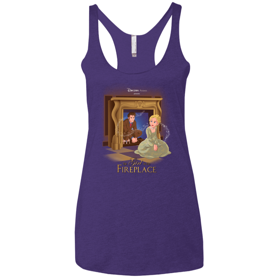 T-Shirts Purple / X-Small The Girl In The Fireplace Women's Triblend Racerback Tank