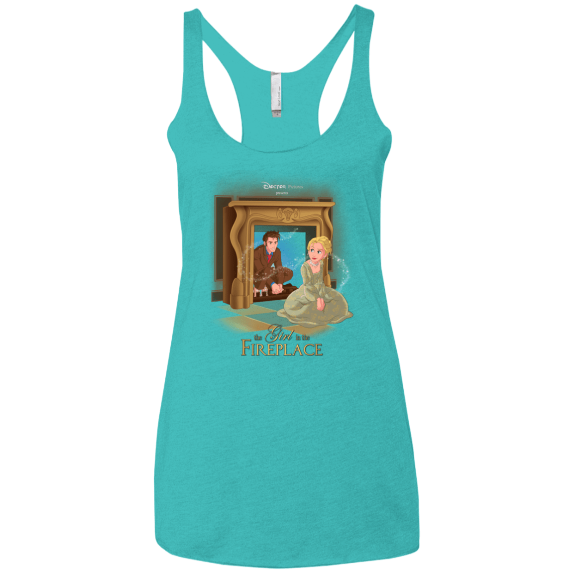T-Shirts Tahiti Blue / X-Small The Girl In The Fireplace Women's Triblend Racerback Tank