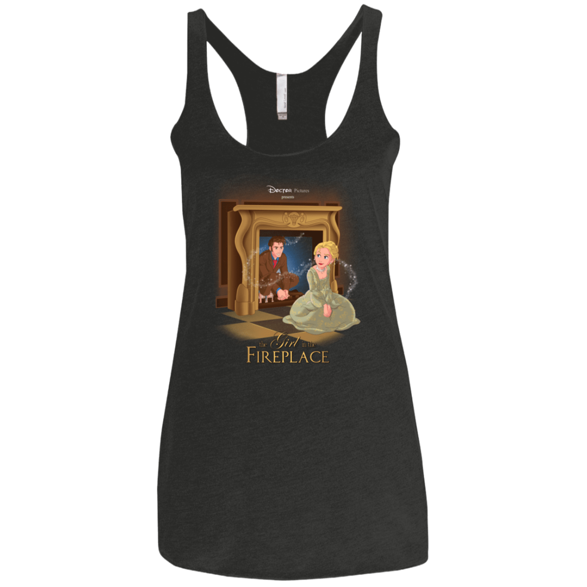 T-Shirts Vintage Black / X-Small The Girl In The Fireplace Women's Triblend Racerback Tank