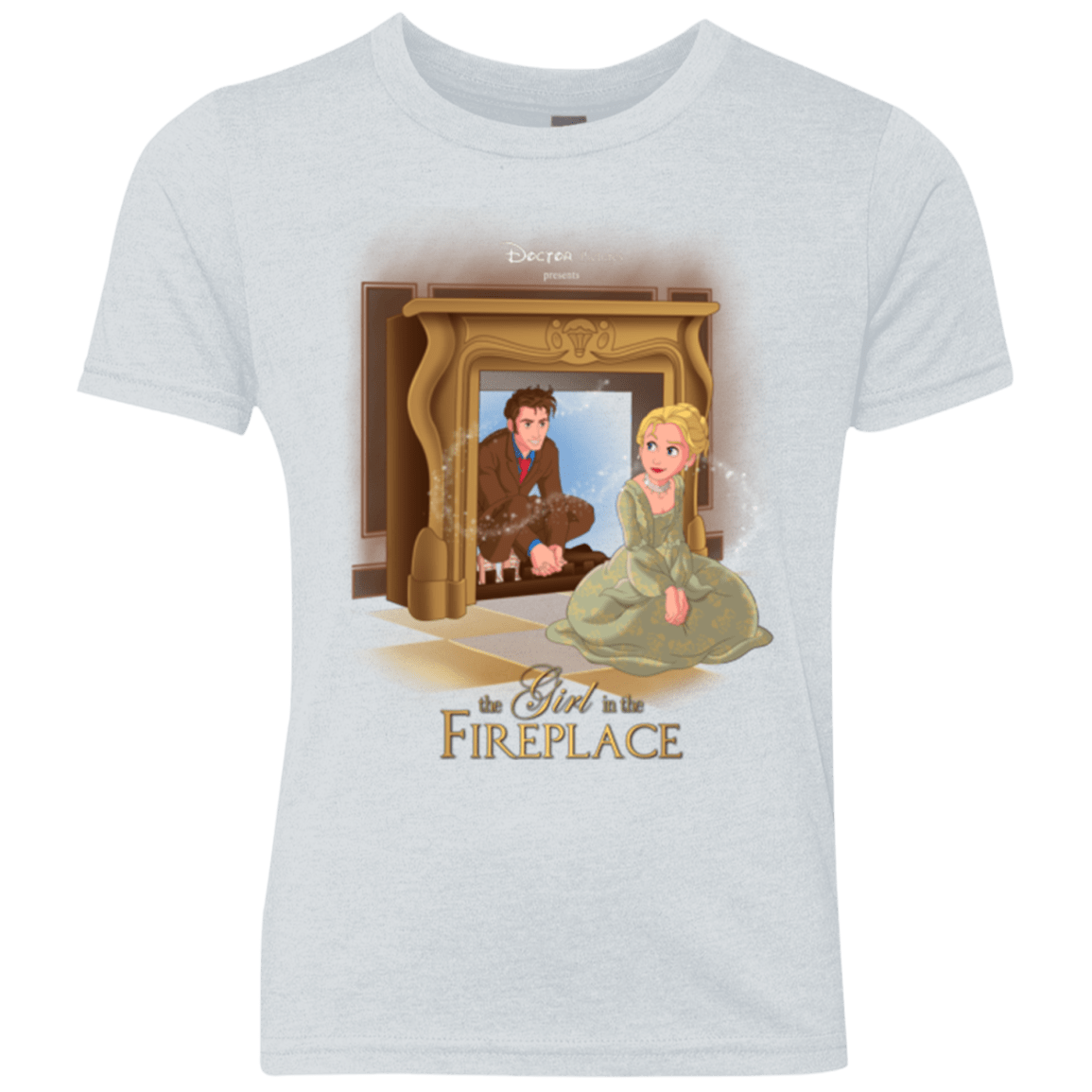 T-Shirts Heather White / YXS The Girl In The Fireplace Youth Triblend T-Shirt