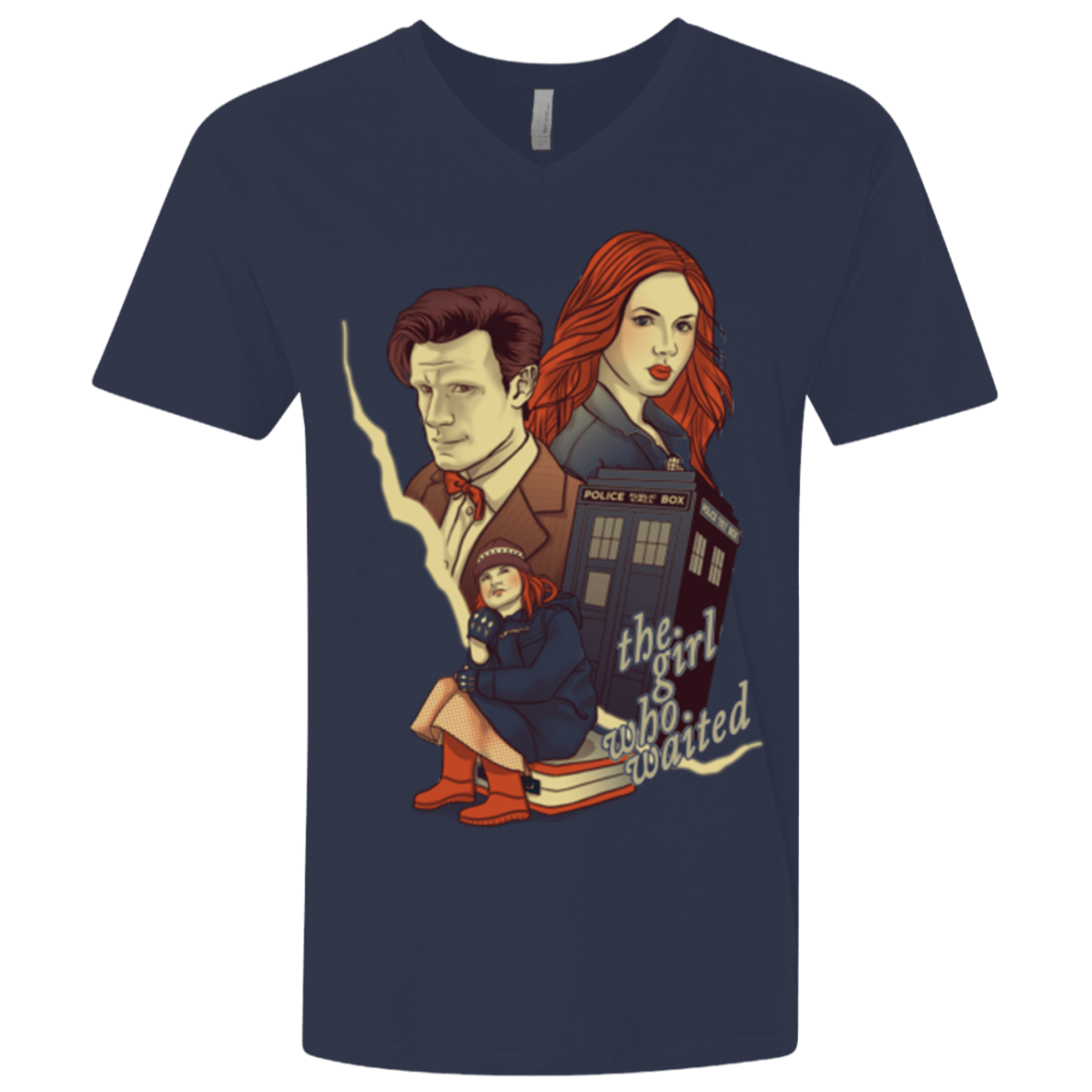 T-Shirts Midnight Navy / X-Small The Girl who waited Men's Premium V-Neck