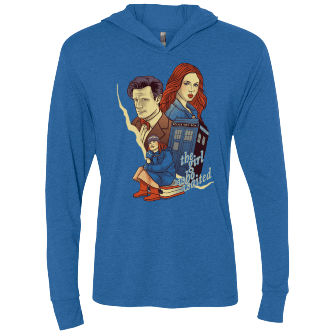 T-Shirts Vintage Royal / X-Small The Girl who waited Triblend Long Sleeve Hoodie Tee