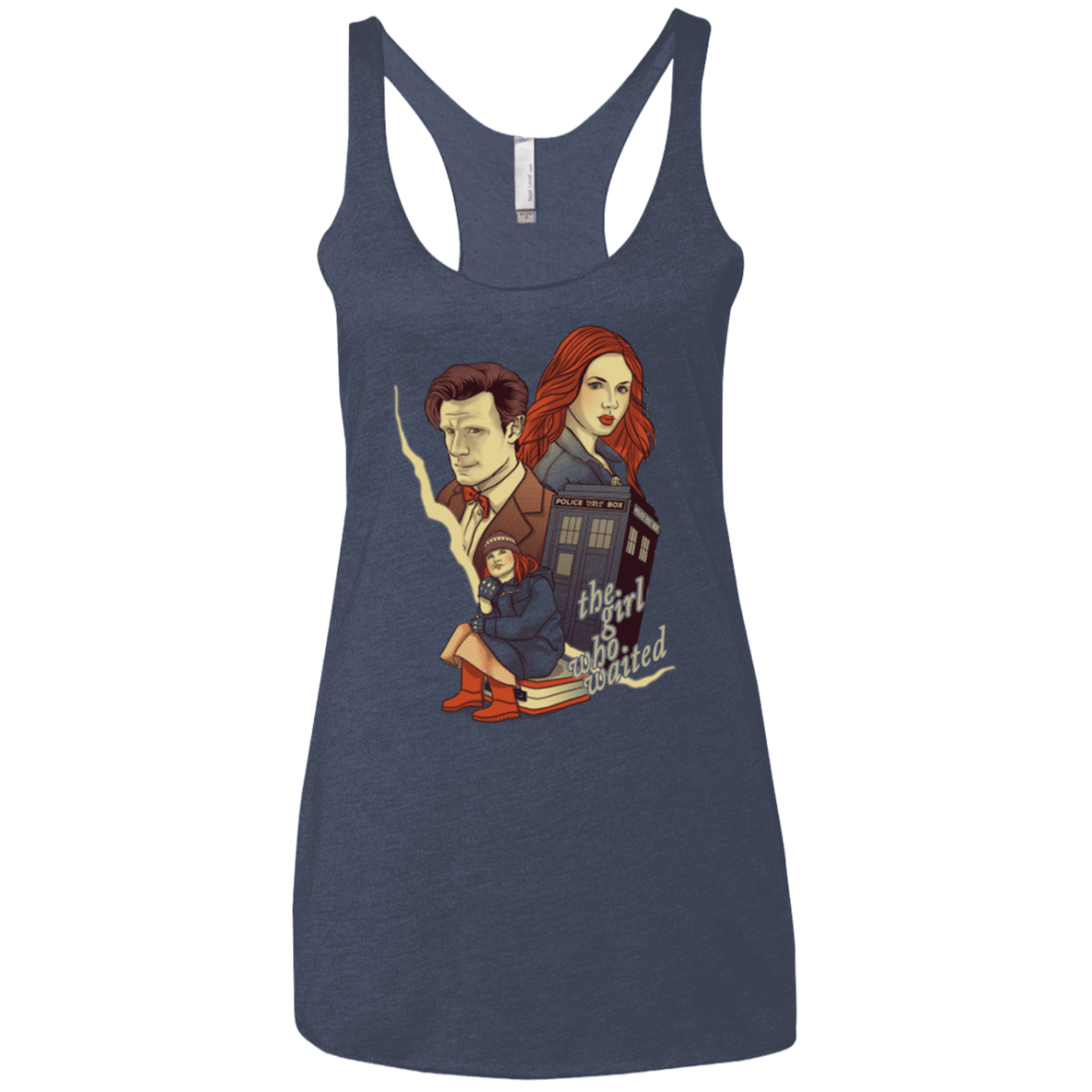 T-Shirts Vintage Navy / X-Small The Girl who waited Women's Triblend Racerback Tank