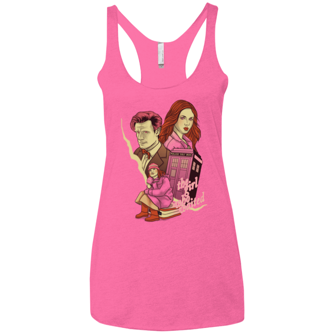 T-Shirts Vintage Pink / X-Small The Girl who waited Women's Triblend Racerback Tank