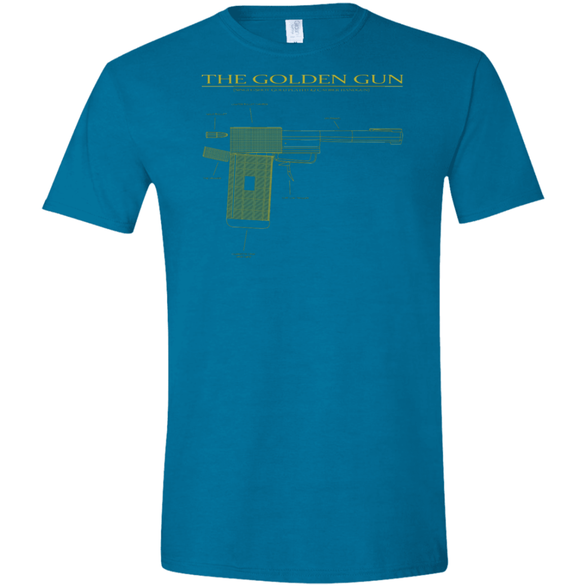 T-Shirts Antique Sapphire / S The Golden Gun Men's Semi-Fitted Softstyle