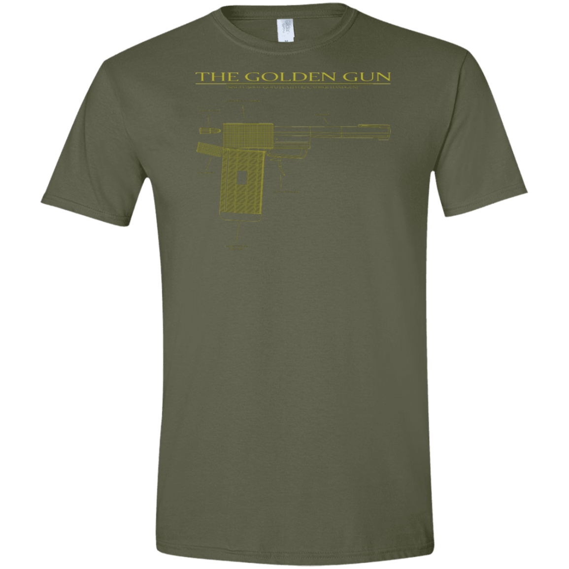 T-Shirts Military Green / S The Golden Gun Men's Semi-Fitted Softstyle