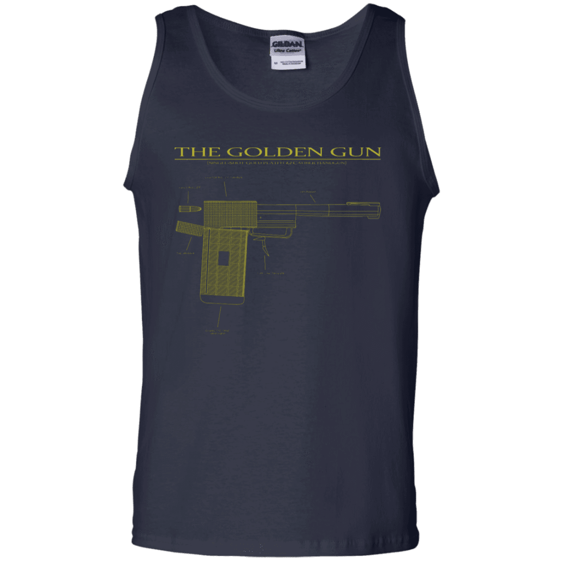 T-Shirts Navy / S The Golden Gun Men's Tank Top
