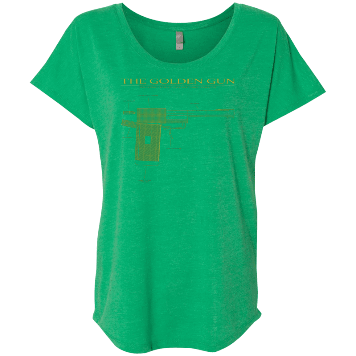 T-Shirts Envy / X-Small The Golden Gun Triblend Dolman Sleeve