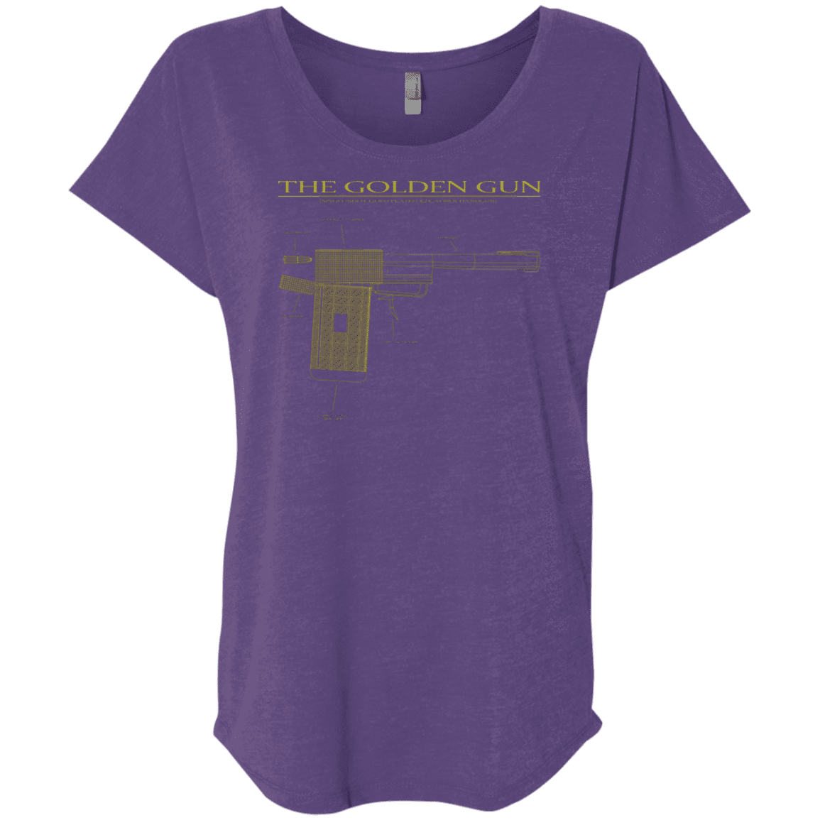 T-Shirts Purple Rush / X-Small The Golden Gun Triblend Dolman Sleeve
