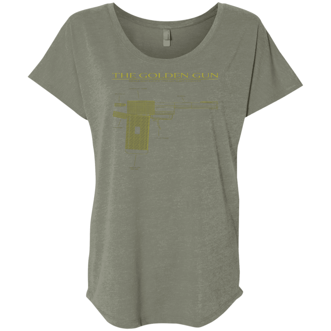 T-Shirts Venetian Grey / X-Small The Golden Gun Triblend Dolman Sleeve