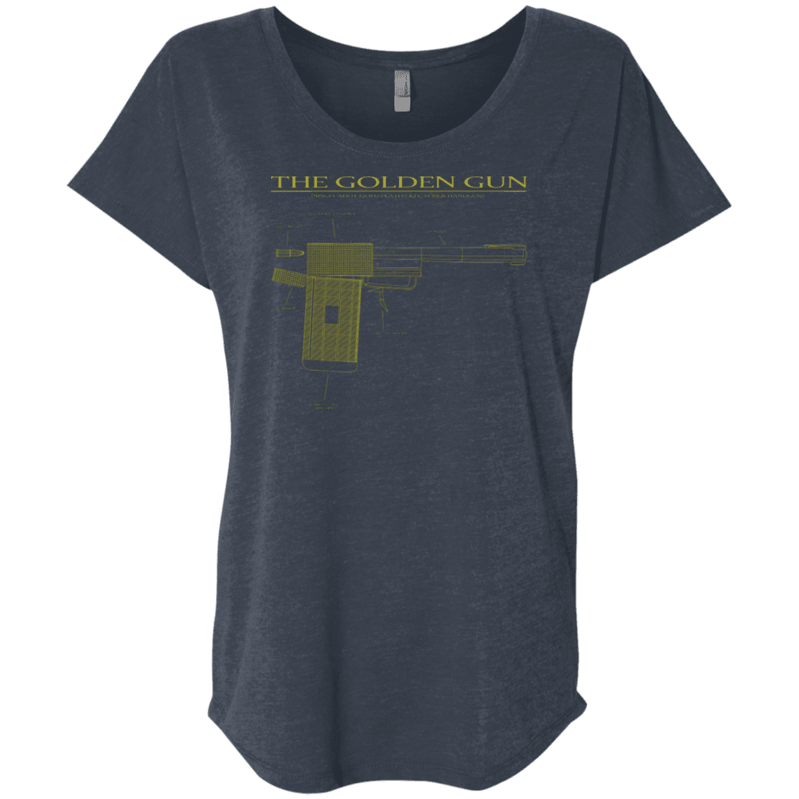 T-Shirts Vintage Navy / X-Small The Golden Gun Triblend Dolman Sleeve