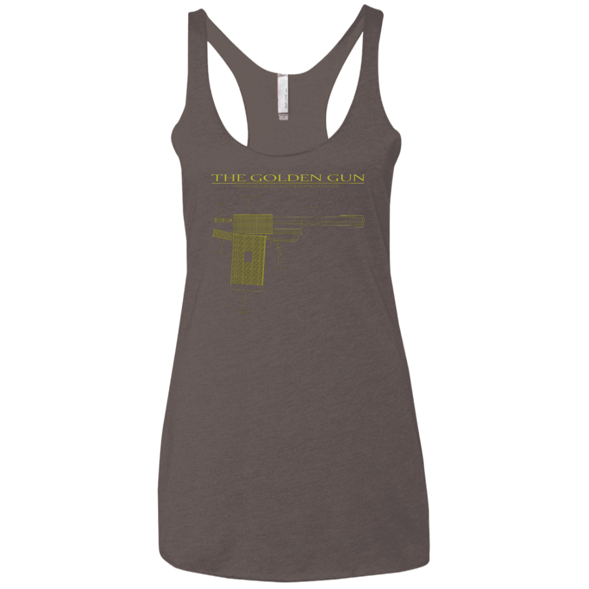 T-Shirts Macchiato / X-Small The Golden Gun Women's Triblend Racerback Tank
