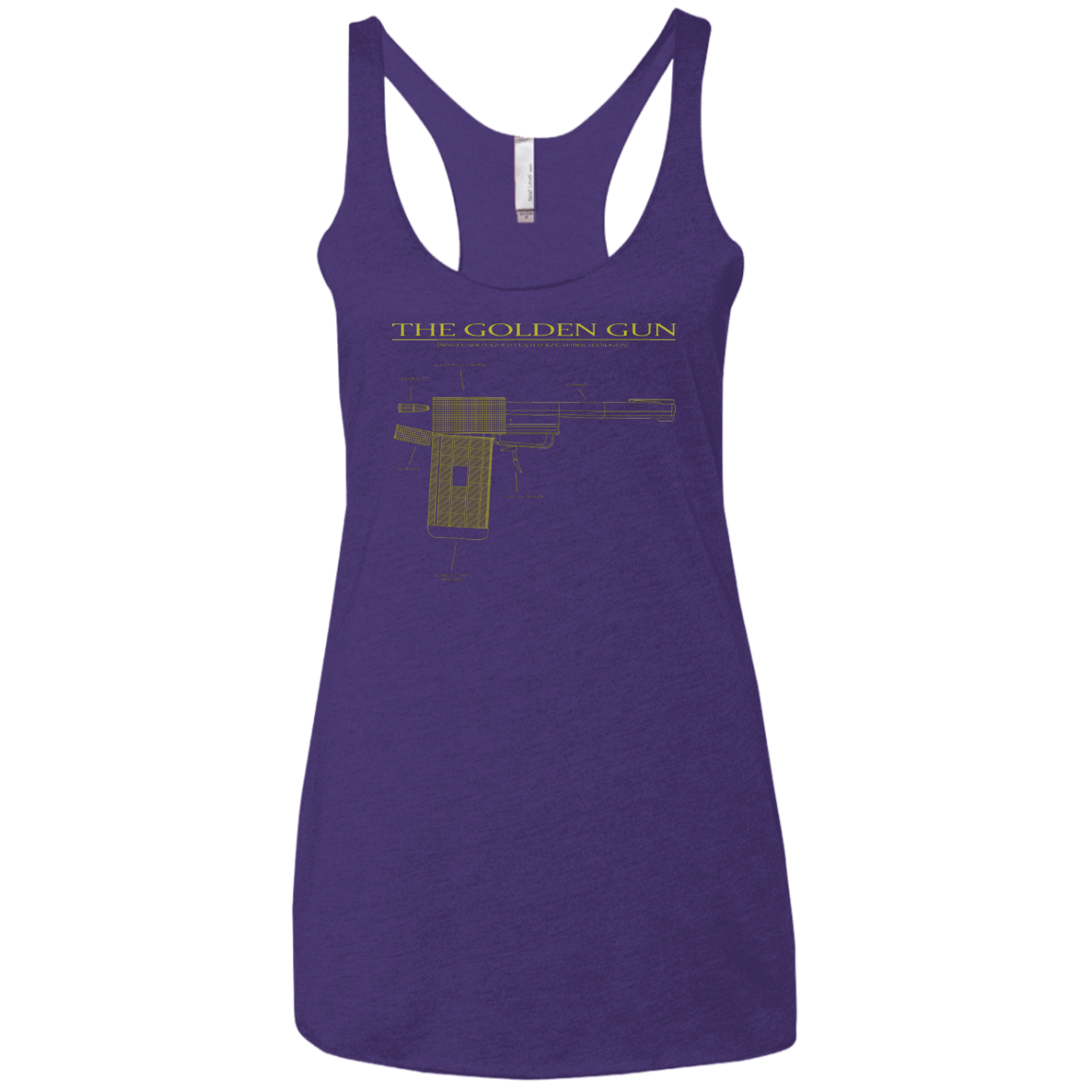 T-Shirts Purple Rush / X-Small The Golden Gun Women's Triblend Racerback Tank