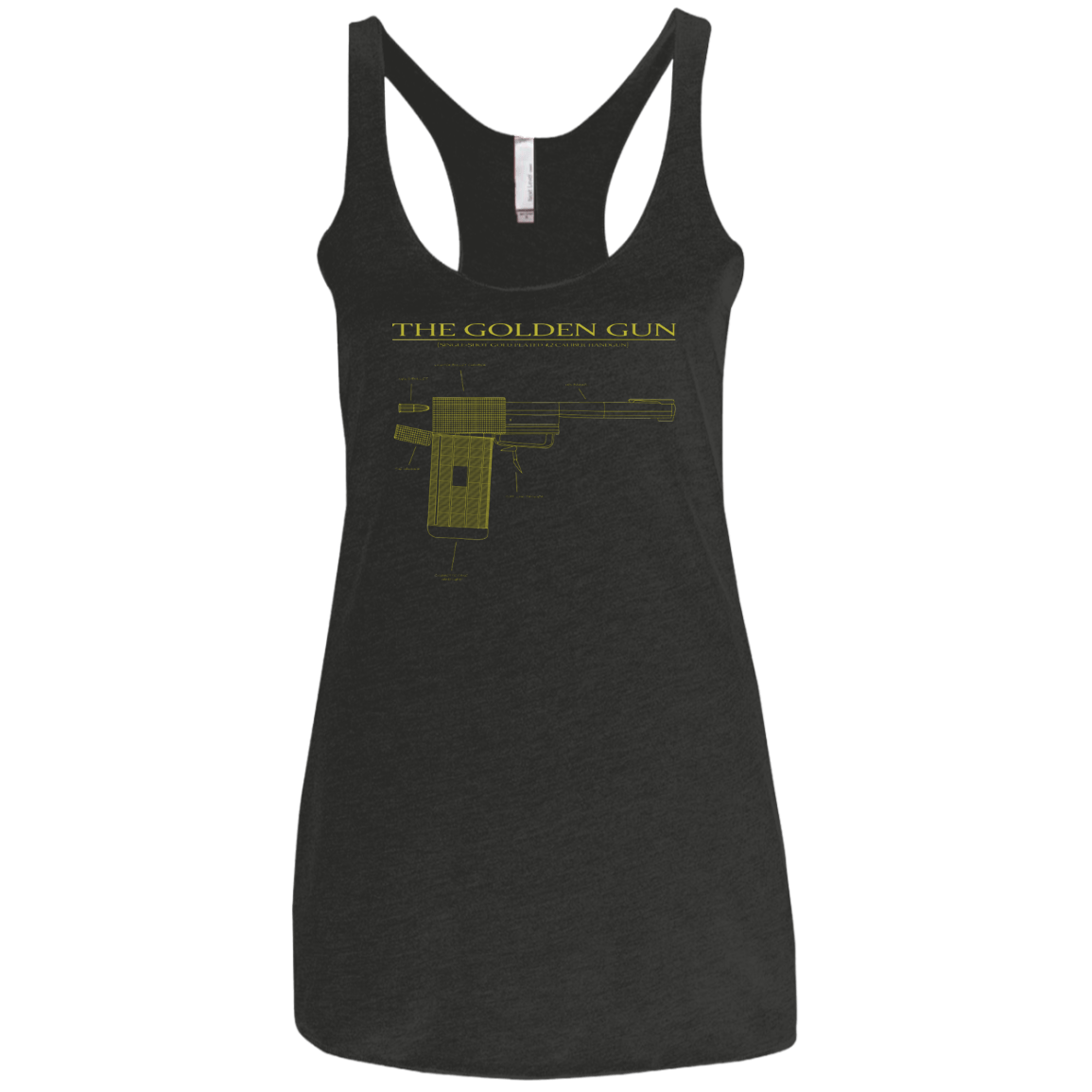 T-Shirts Vintage Black / X-Small The Golden Gun Women's Triblend Racerback Tank