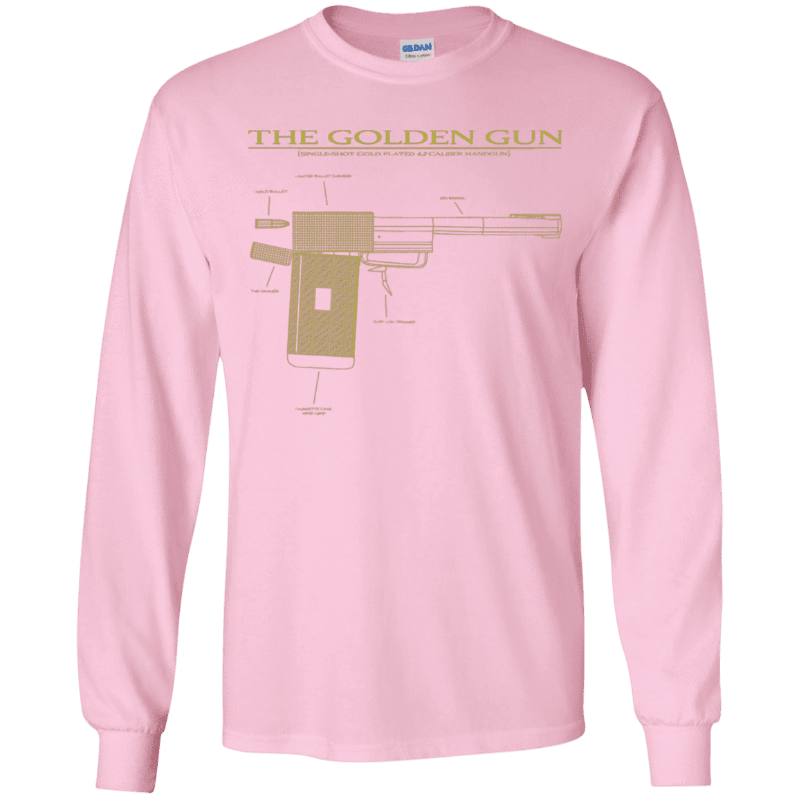 T-Shirts Light Pink / YS The Golden Gun Youth Long Sleeve T-Shirt