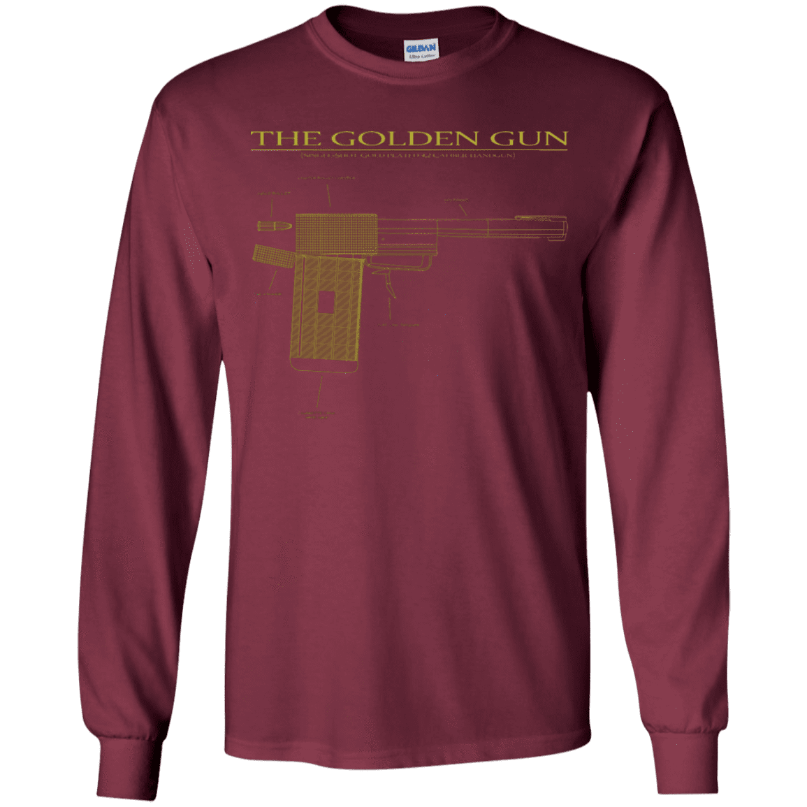 T-Shirts Maroon / YS The Golden Gun Youth Long Sleeve T-Shirt