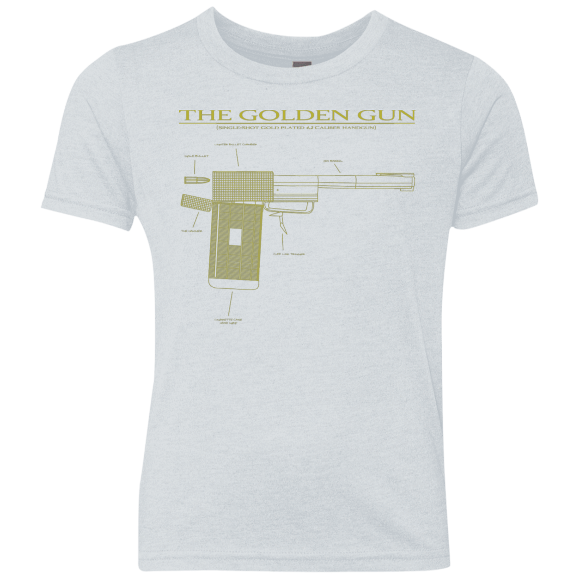 T-Shirts Heather White / YXS The Golden Gun Youth Triblend T-Shirt