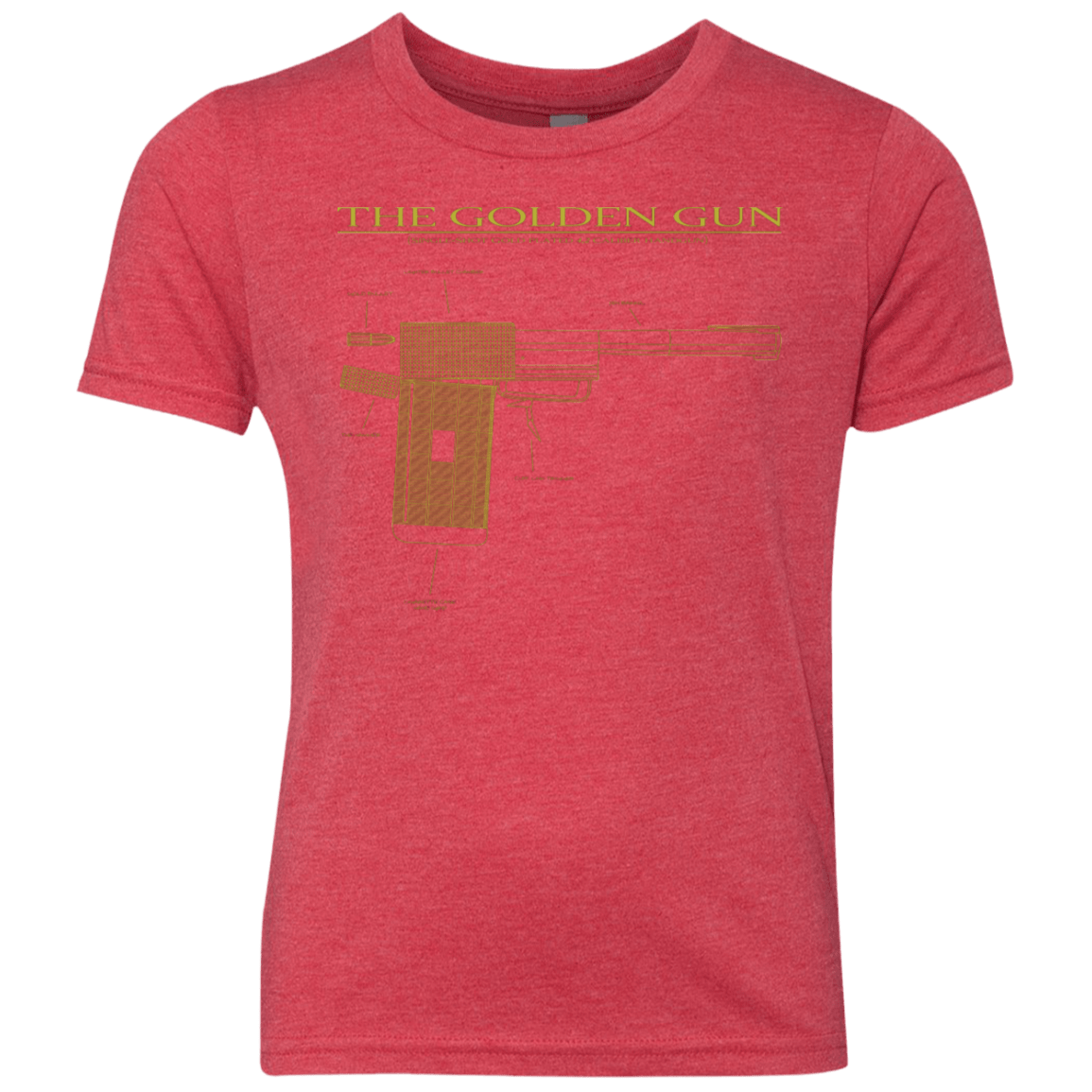 T-Shirts Vintage Red / YXS The Golden Gun Youth Triblend T-Shirt