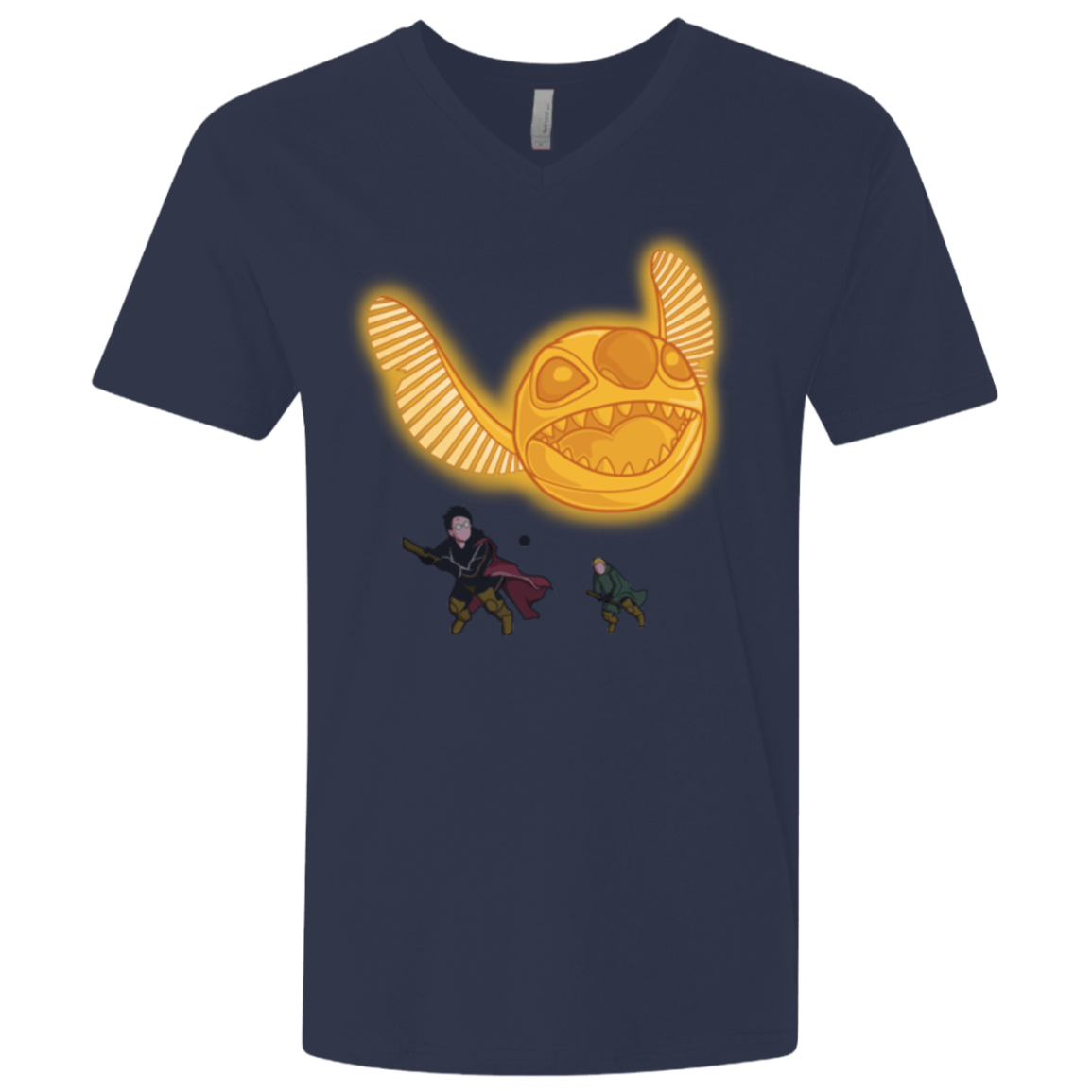 T-Shirts Midnight Navy / X-Small THE GOLDEN STITCH Men's Premium V-Neck