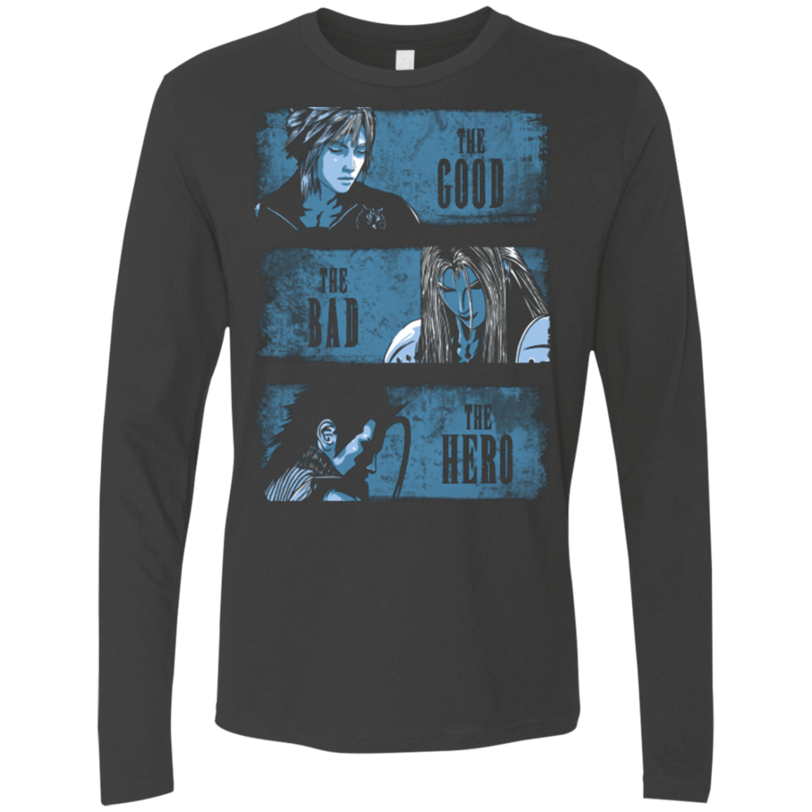 T-Shirts Heavy Metal / Small The Good the Bad and the Hero Men's Premium Long Sleeve
