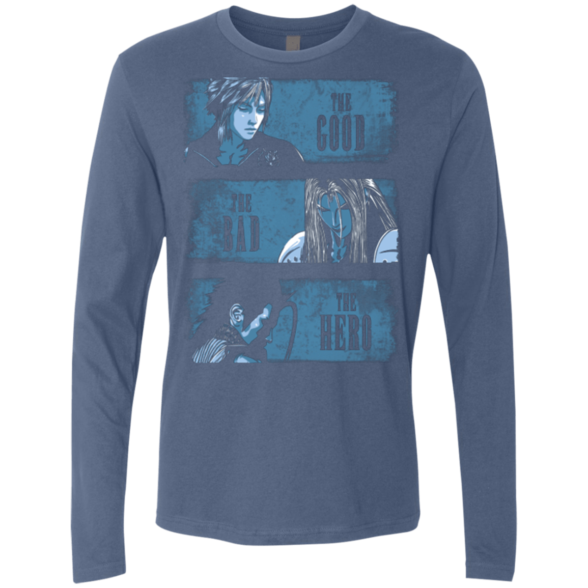 T-Shirts Indigo / Small The Good the Bad and the Hero Men's Premium Long Sleeve