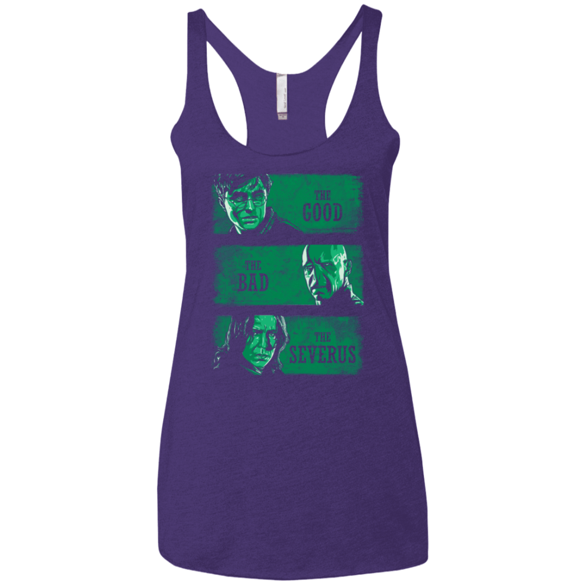 T-Shirts Purple / X-Small The Good the Bad and the Severus Women's Triblend Racerback Tank
